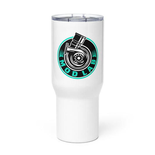 Travel mug with a handle